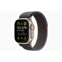 Apple Watch Ultra 2 (GPS + Cellular) 49mm Titanium Case with Blue/Black Trail Loop - M/L - Titanium